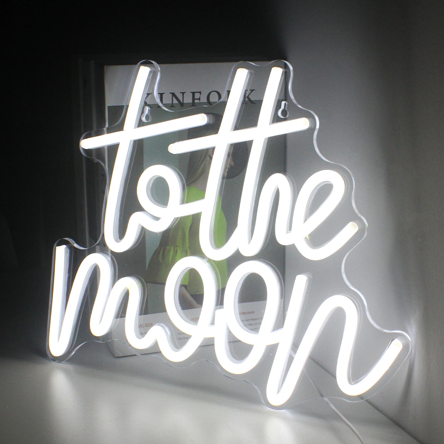 

To The Moon Neon Signs Led Lights Freedom Room Decortion For Home Bedroom Party Bar Club Personality Wall Lamp Aesthetic Gifts