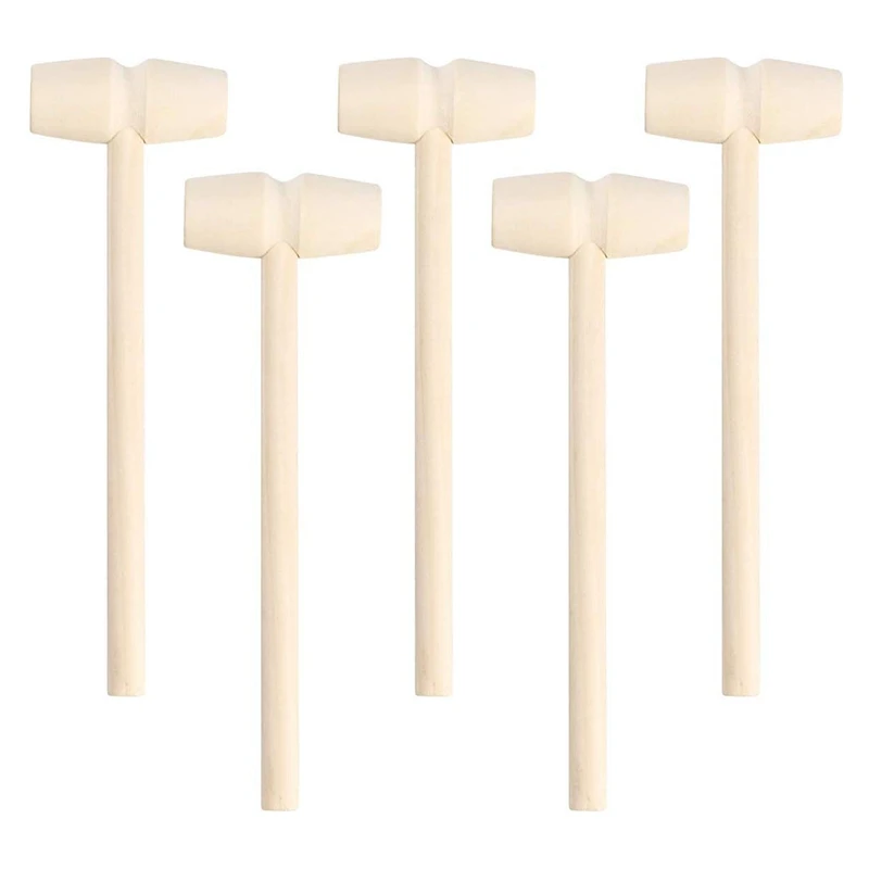 

20 Pieces Mini Wooden Hammer Beat Toy Cute Beat Gear Toy Boy Girl Promote Baby's Hand Eye Coordination