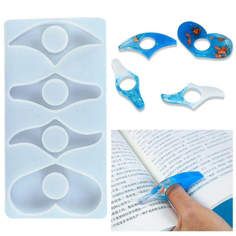 Shiny Bookmark Epoxy Resin Mold DIY Kit - Make Your Own Glossy Bookmark Keychains With Flexible Silicone Molds