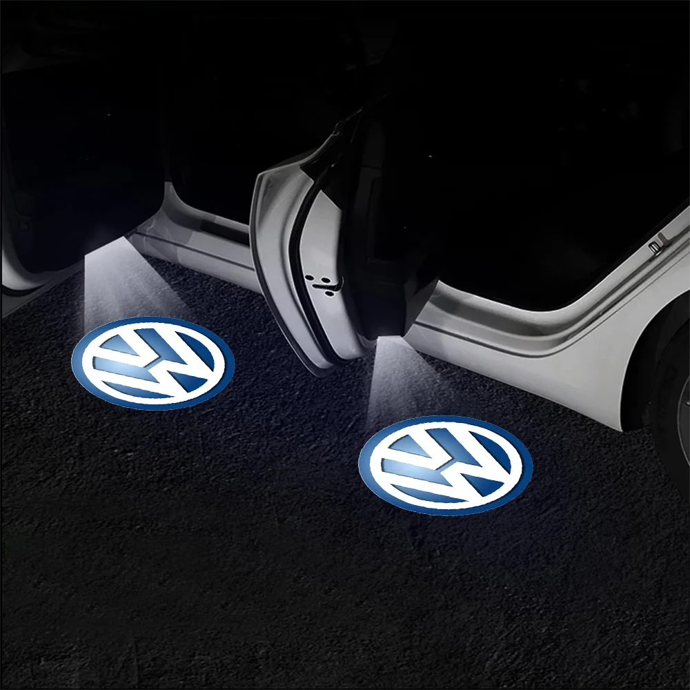 Car Door Welcome Lights Wireless Courtesy Lamps For Volkswagen VW RLine Transporter T5 B6 Multivan Auto Styling Accessories 2pcs