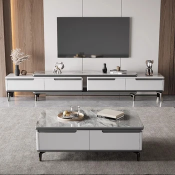 요람 랙 TV 스탠드 테이블, 회색 비디오 전체 선반, 보관 TV 스탠드 스탠드, Muebles 나무 TV Conjunto 복제 가구