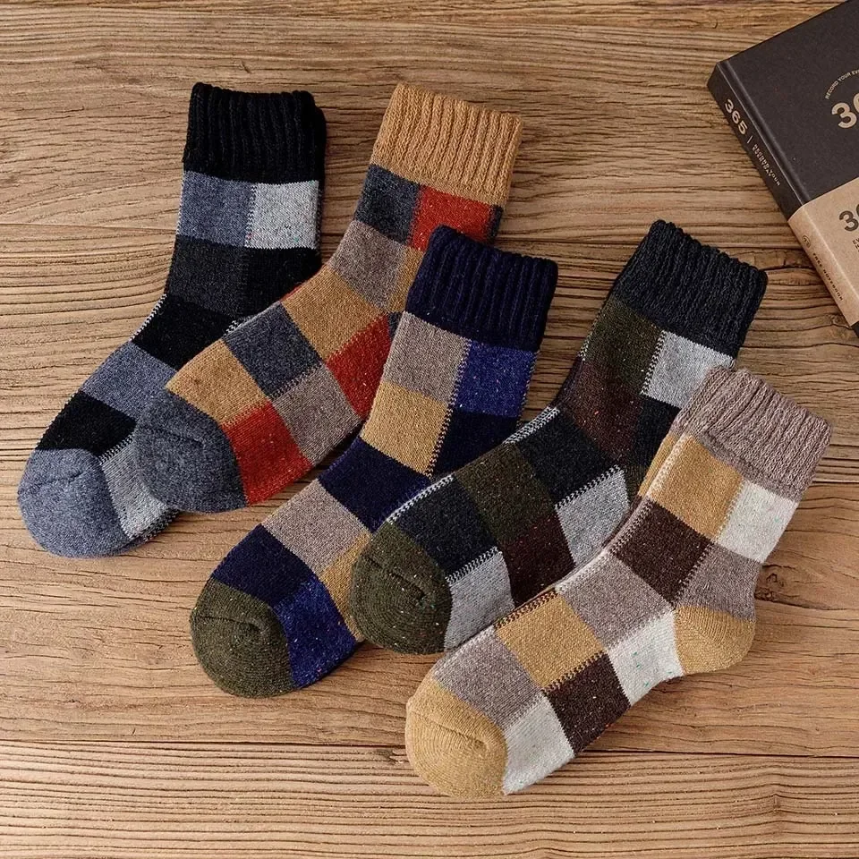 

Rabbit Man Socks Warm Wool Snow Super Sock Men Happy Against Solid Male Pair Socks Cold Winter Heated Merino Polar Thicker