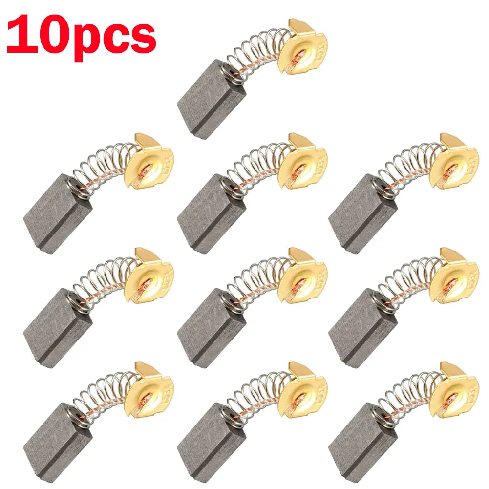 Replacement Part 10pcs Carbon Brushes for Electric Motors Durable and Reliable Restore Motor Braking Performance