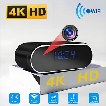 Nuova mini telecamera wireless WiFi 4K HD, supportando visualizzazione remota, visione notturna a infrarossi, rilevamento del movimento e mini telecamere domestiche