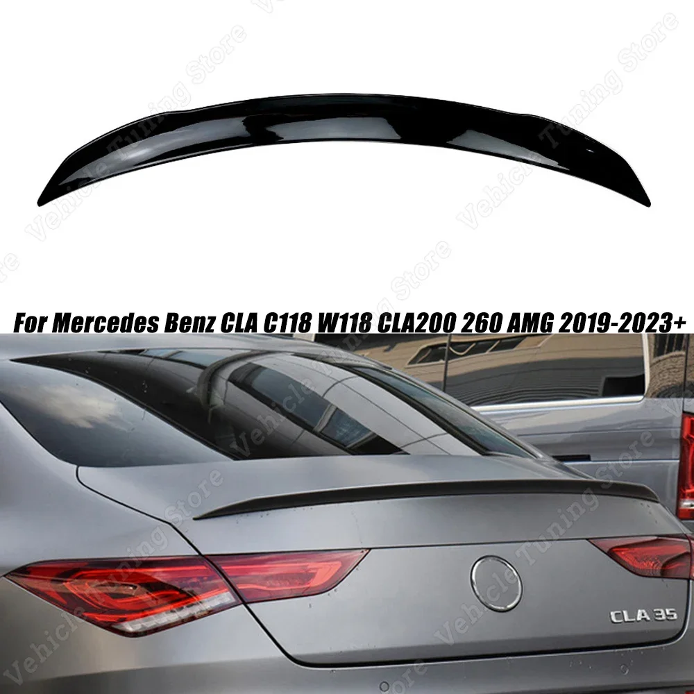 

For Mercedes Benz CLA C118 W118 CLA180 CLA200 260 AMG 2019-2023+ Rear Trunk Spoiler Lip Tail Wing Rear Trunk Lid Styling Kits