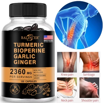 Turmeric Ginger Supplement for Digestive Health, Immune Health, Inflammation and Joint Health Powerful Formula 1