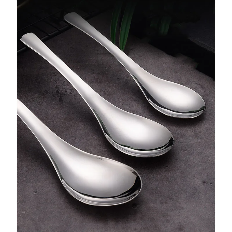 

10 Pieces Spoon Tableware Thickened Spoon 304 Stainless Steel Spoon