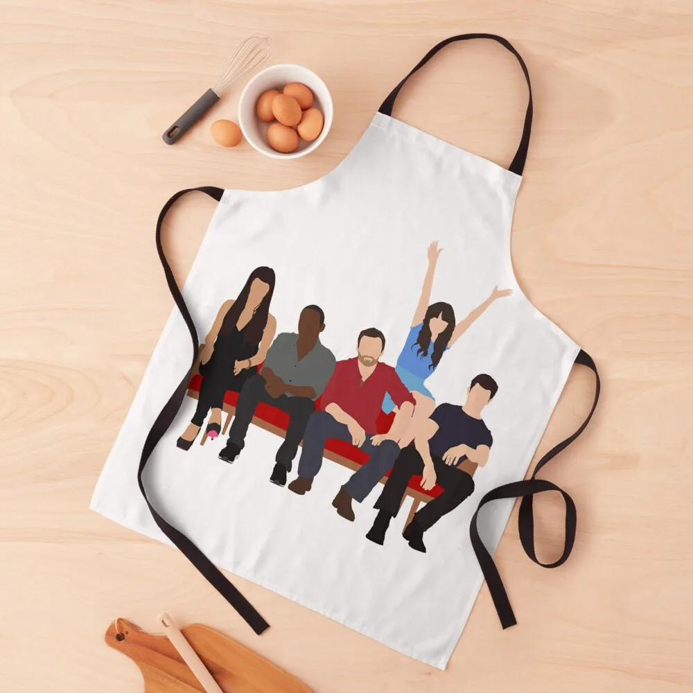 

New Girl drawing Apron Kitchen Chef esthetician Salon Apron