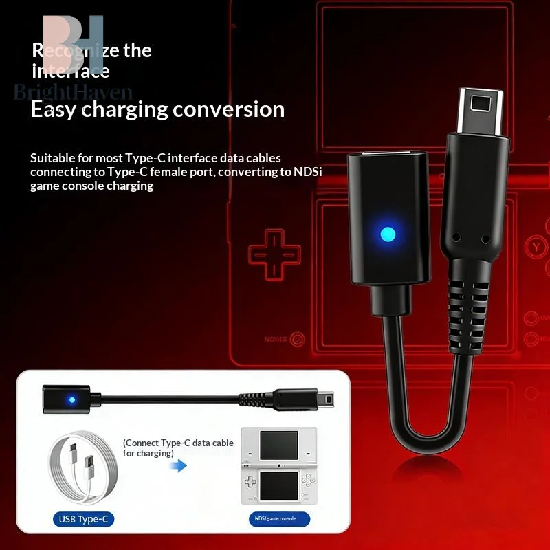 Cavo di ricarica di tipo C per console 3DS 3DSLL 3DSXL, cavo di alimentazione per controller di gioco, cavo USB C per console B.H. - immagine 4