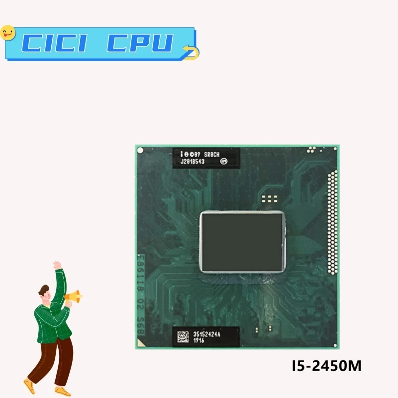 

Core i5-2450M i5 2450M SR0CH 2,5 ГГц процессор 3M 35 Вт Разъем G2 / rPGA988B HM65 HM67