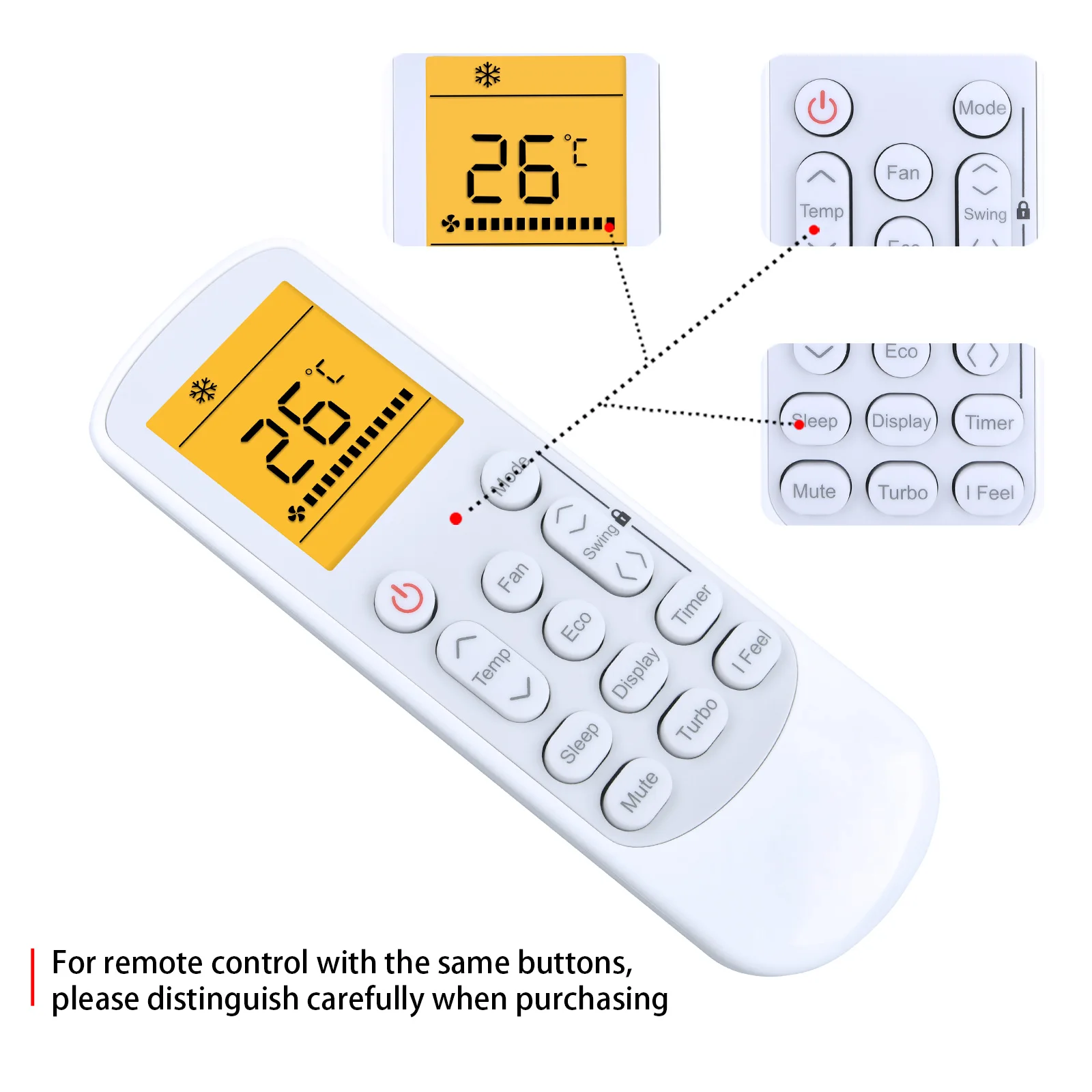 GYKQ-78 Remote Control For TRANE Daizuki UNIX TCL ONIDA Rheem