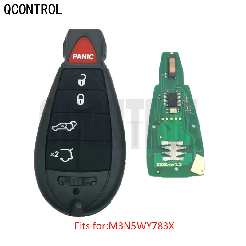 QCONTROL Vehicle Auto Smart Key for Chrysler Control Alarm Door Lock 300 Town & Country Part Number433M Hz