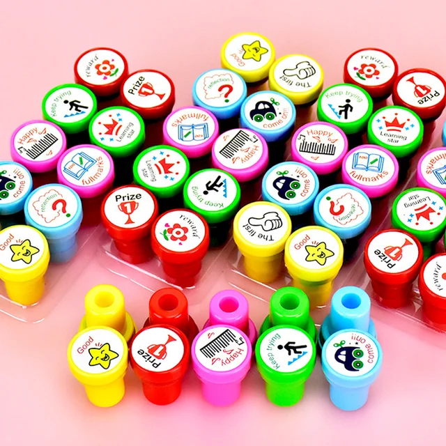 10 Pcs Encouragement Stamps In English Kindergarten Teacher Commendation Seal Stamps Children Gifts Stamp Toys 4
