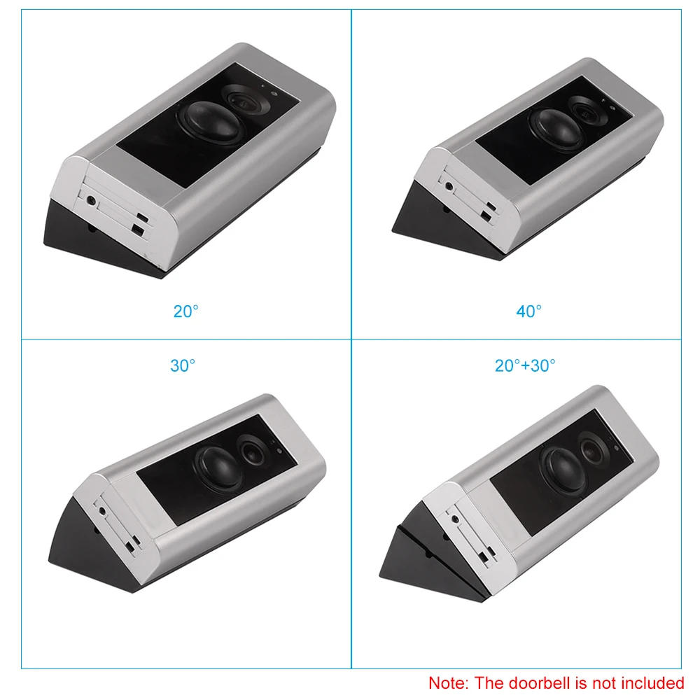 Security Wall Mount Bracket Security Camera Bracket Security Camera Mount Bracket Adjustable Angle Doorbell Bracket for Ring Video Doorbell Pro More Angle Choices Monitoring Equipment Accessories