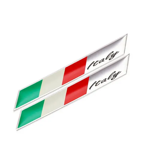 2pcs Italy Flag Sticker Emblem Badge Decoration Car Accessories Italian For  Motorbike Car Bike Truck