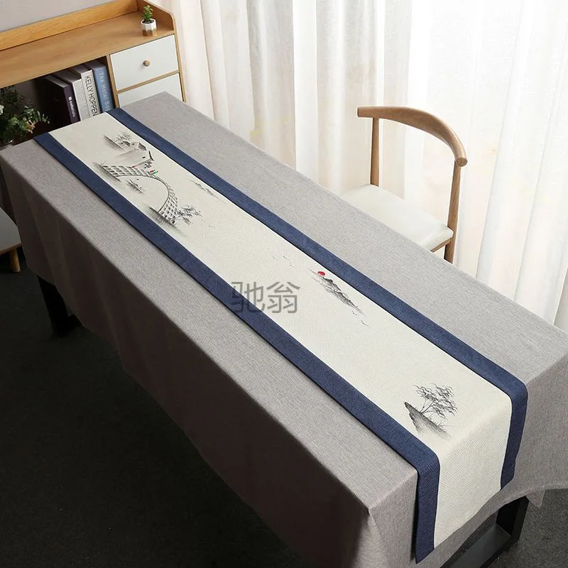 

C-260 Solid simple conference tablecloth fabric rectangular waterproof large plain office dining table tea table large table