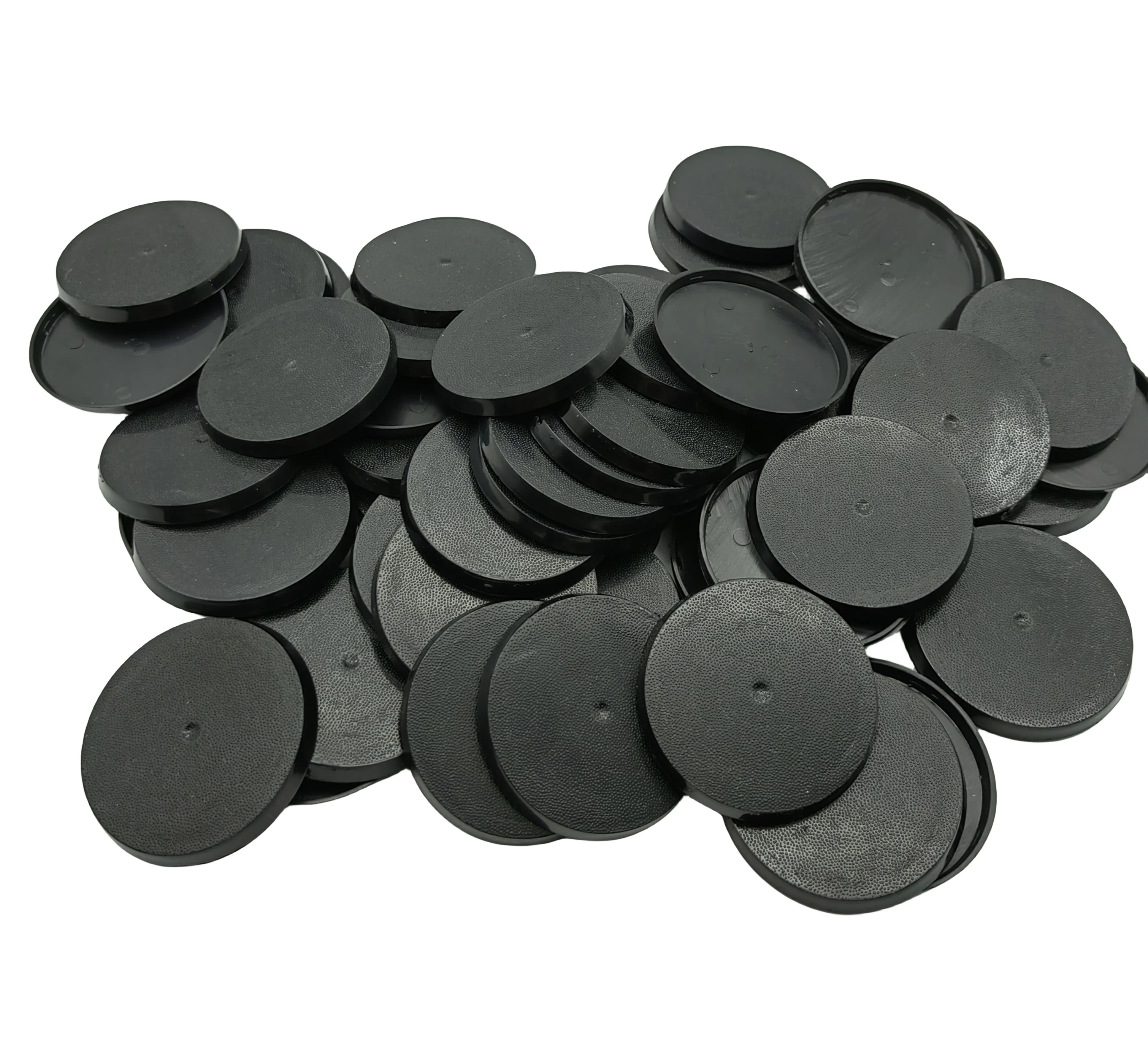 8-Pack 50mm Gray Plastic Bases For Miniatures - 2 Inch Circular Bases For Tabletop Gaming