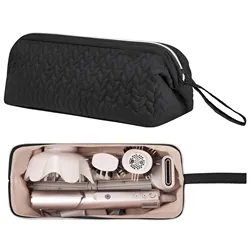 Compact Hair Tool Organizer Bag with Wide Opening (Black)