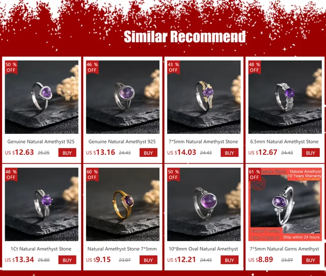 Natural Amethyst Heart Promise Ring For Women - 6.5mm, 925 Sterling Silver, Vintage Style Healing Gemstone Ring