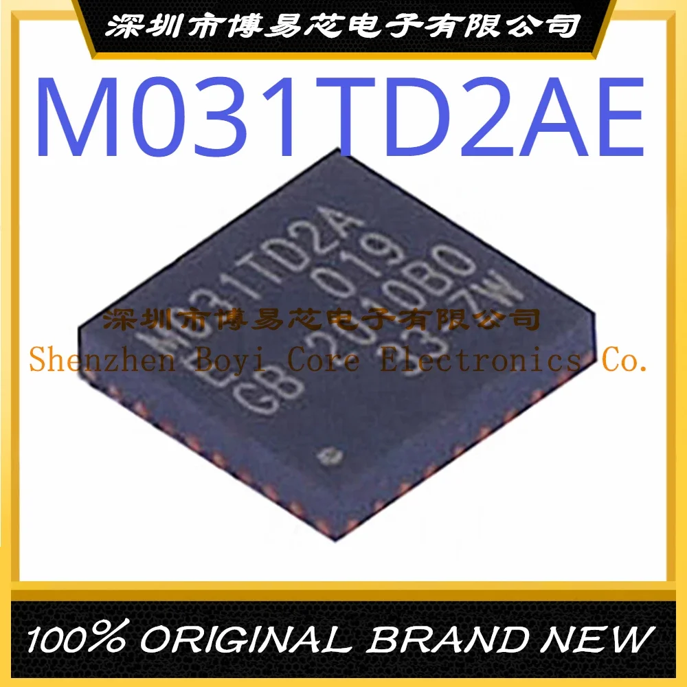 M031TD2AE Package QFN-33 ARM Cortex-M0 48MHz Flash: 64KB RAM: 8KB MCU (MCU/MPU/SOC) gd32f303zet6 package lqfp 144 arm cortex m4 120mhz flash memory 256kb ram 64kb mcu mcu mpu soc