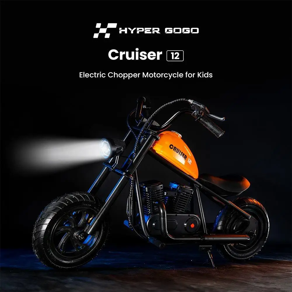 HYPER GOGO Cruiser 12 Plus - Premium Junior Chopper E-motorcycle for Kids