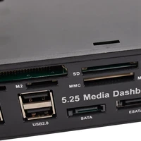 5.25 Inch Usb 3.0 Front Panel Pc Usb 3.0/2.0 Hub E-Sata Sata Audio Multi Card Reader For Computer Case Optical Drives Bay 1