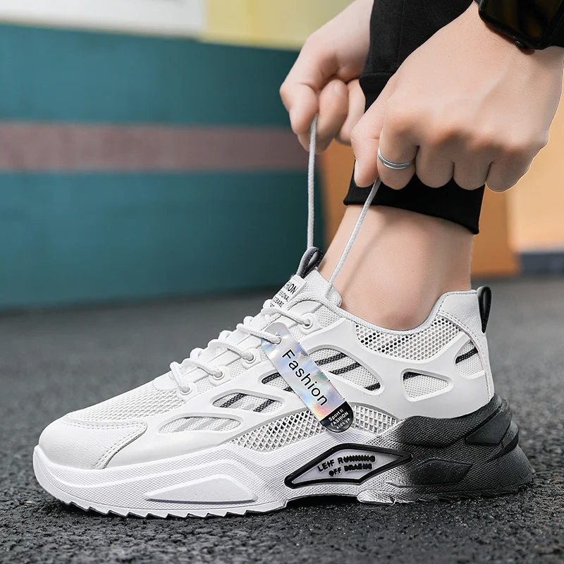 STRONGSHEN Men Sport Shoes Casual Mesh Running Shoes Lightweight Comfortable Breathable Outdoor Sneakers for Men Walking Shoes
