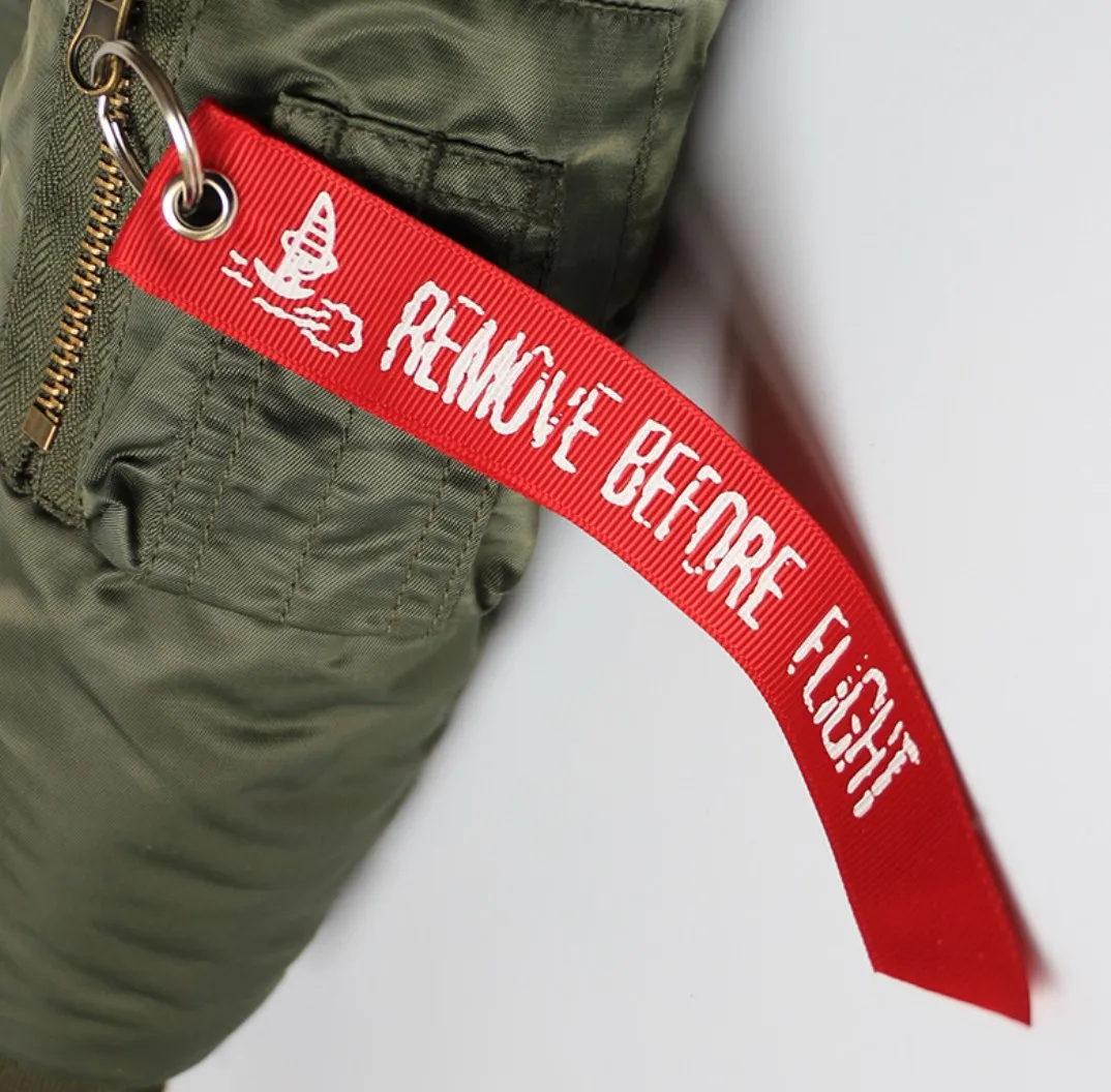 Bande bras décorative nylon rouge veste vol pendentif porte-clés accessoire vêtement chasse pêche