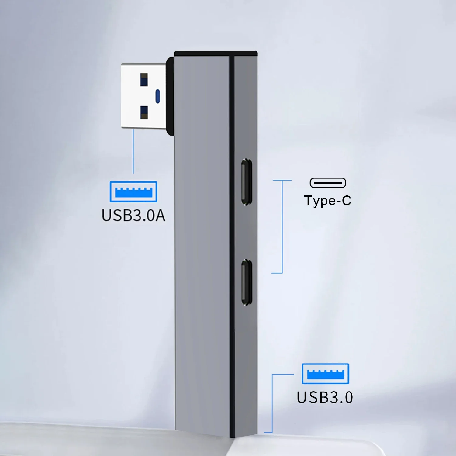 Ultra-Slim 3-Port High-Speed USB Hub and Adapter