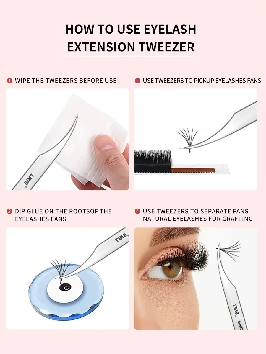 Grafting Eyelash Tweezers Beauty Eyelash ProfessionalWith High Precision Clip Kind Of Universal Eyelash Clip Dolphin Clip Flowe 6