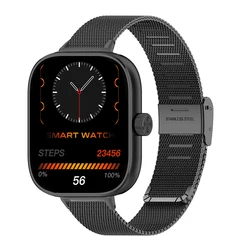 Stainless Steel Metal Bracelet Watchband - Premium Replaceable Business Strap - Mi Band 9 Pro (Black 3)