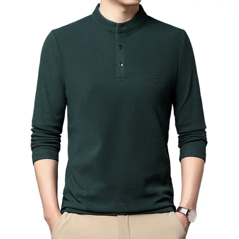 

Men's Neck Letter Printing Fashion Casual Button with Plush Bottom Shirt for Everyday Tops