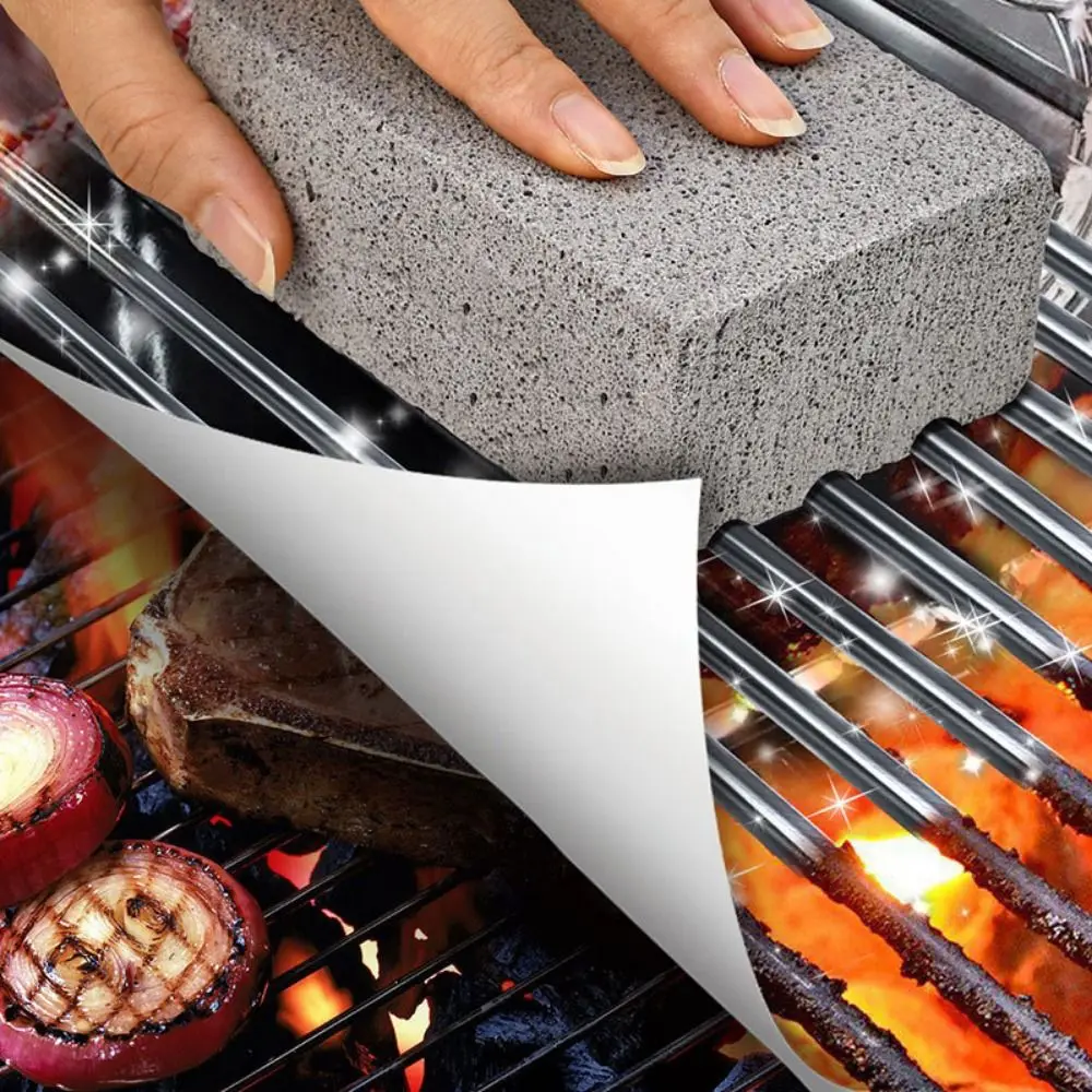 Pumice Brick BBQ Grill Cleaning Brick Temperature Resistance Cleaning Brush Grill Block Easy To Clean Foamed Glass