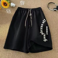 M-5XL hommes Shorts pantalons courts décontractés surdimensionné Shorts de plage rétro lettres imprimer Shorts de sport cinq Points Shorts vêtements pour hommes 2