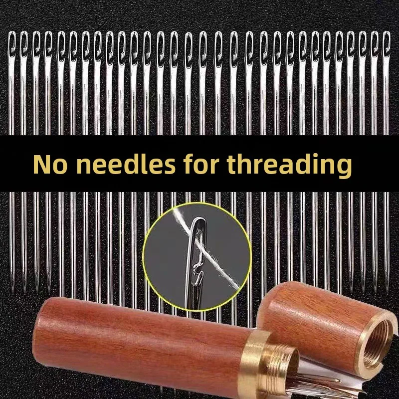 Sewing Needle 12PCS Side Holes Blind Needles Sewing Stainless Steel Elderly Needle For Household DIY Jewerly Beading Threading