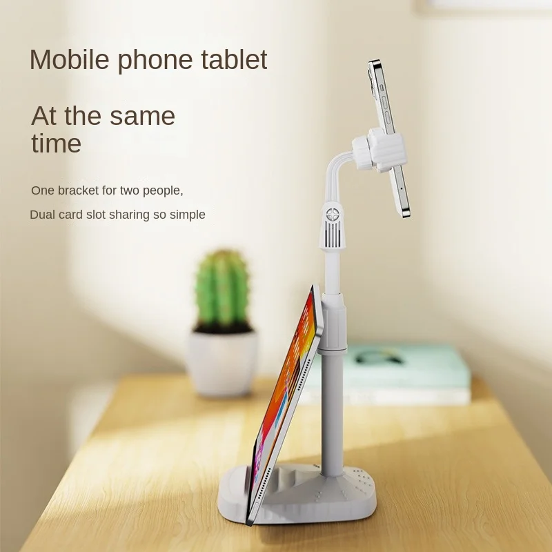 DualCamera Stand Desktop Live Streaming Stand Mobile Phone Stand Floor Lazy Watch Drama Mobile Phone Tablet At The Same Time Use