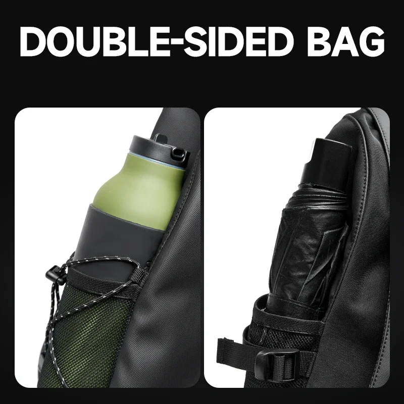 Waterproof Crossbody Bag for Men with Adjustable Buckle