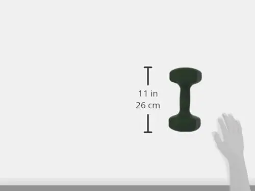 7085-9ab1bb.jpg Set of 2 20 lb Dumbbells with Anti Slip Anti roll Shape (Dark Green)