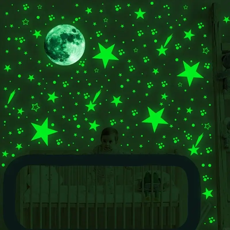 F68D Upgraded Glow Luminous Wall Decals Decor DIY Art Crafts Decor suitable for Kids Bedroom Home Decorations