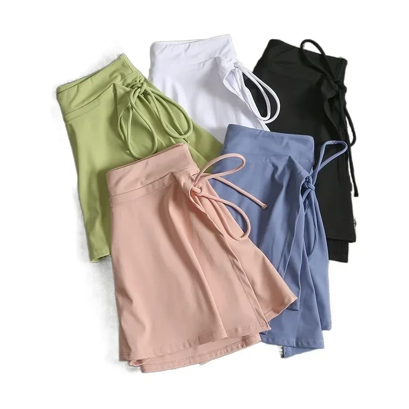 Tennis skirt sports skirt women's summer hip-covering anti-glare mask running training quick-drying leisure fitness short female mini skirts running skirts sports skirts