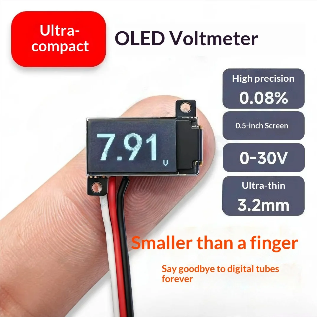 Ultra-Thin 0.5 Inch OLED Digital Voltmeter 0-30V High Precision