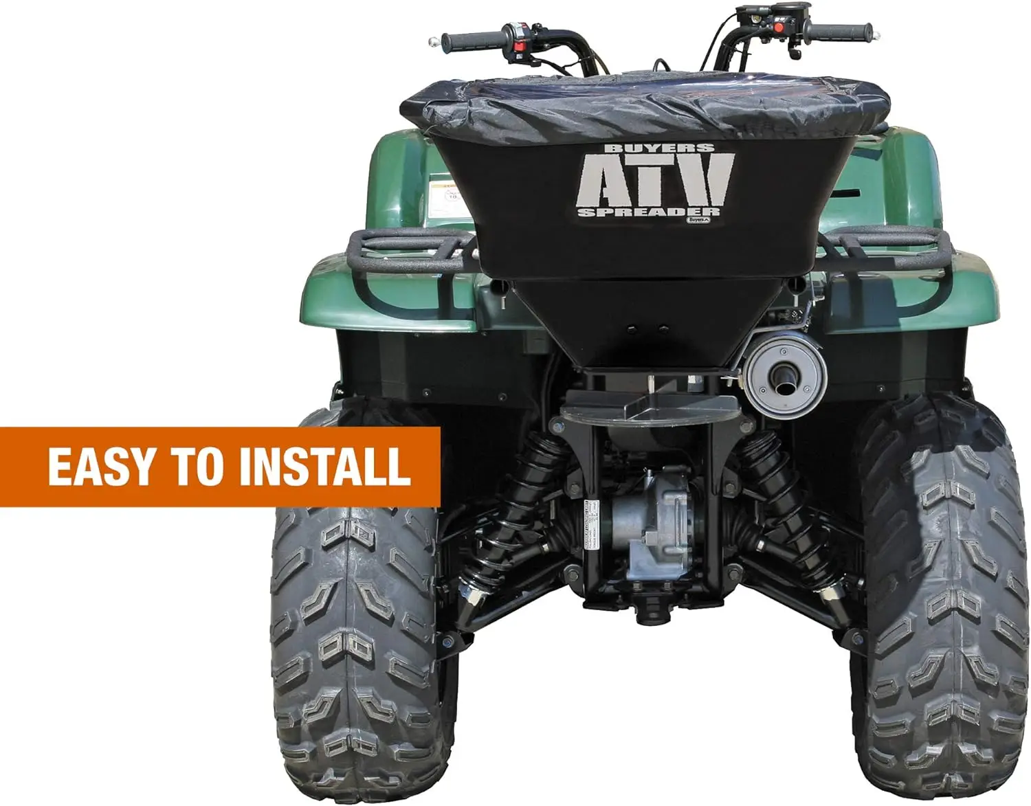 ATVS100 ATV Broadcast Spreader, All-Purpose Spreader for Salt, Seed & Fertilizer, 100 lb. Capacity W/ Rain Cover, ATV/UTV