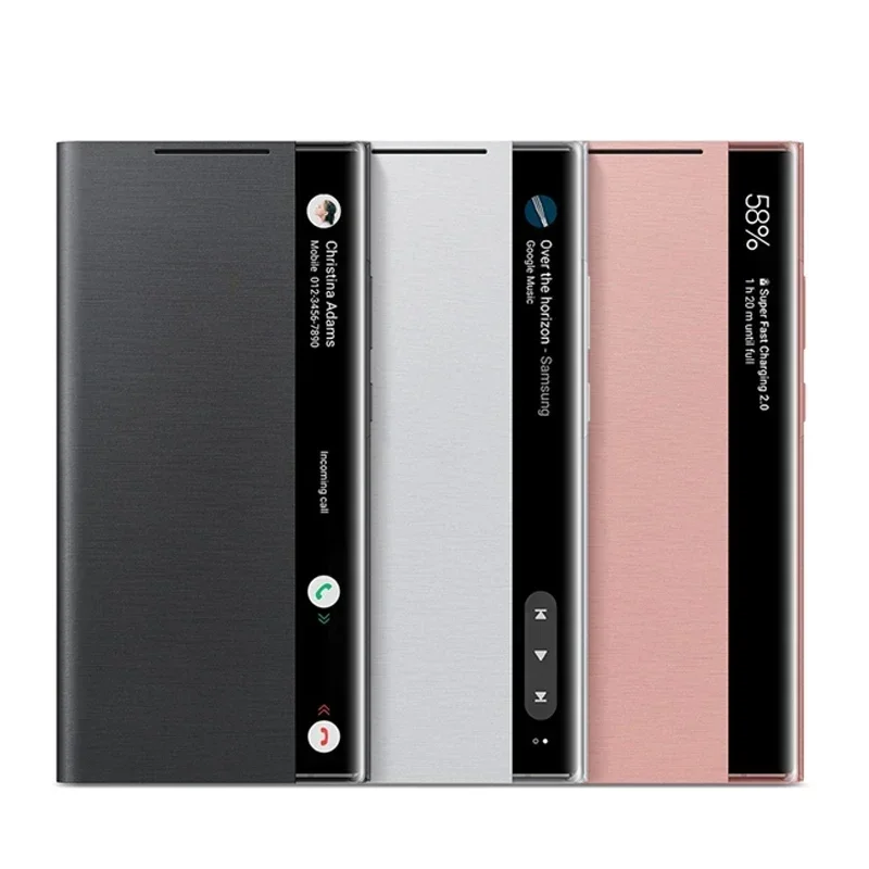 Mirror Smart View Case for Galaxy Note 20 Flip-Free Answering Cover For Samsung Note20 Ultra 5G Mirror Flip Cover EF-ZN985 3