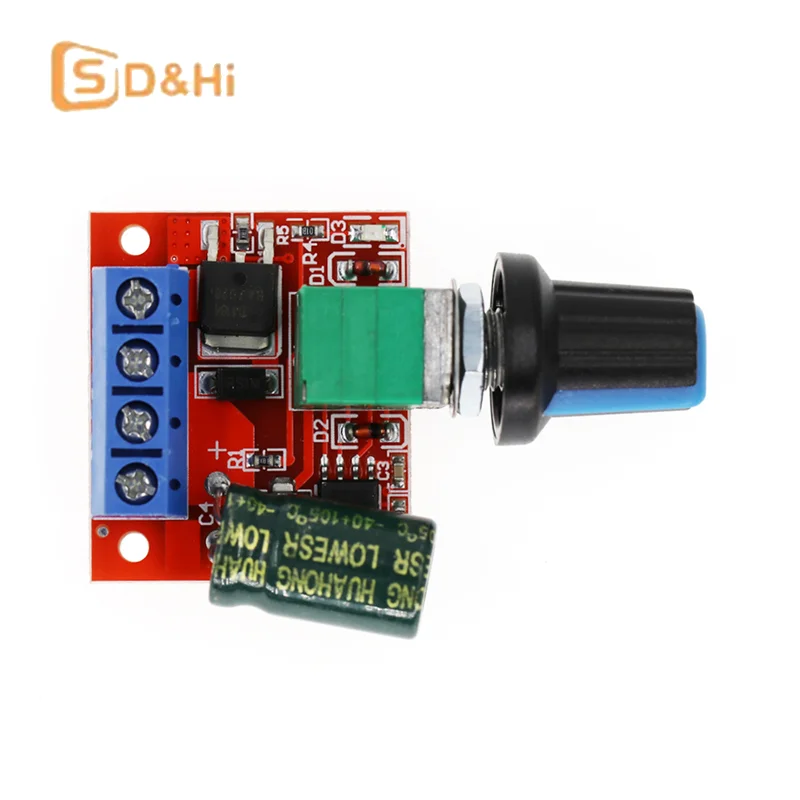 미니 PWM DCMotor 속도 컨트롤러 모듈 조정 가능한 레귤레이터 제어 거버너 스위치 LED 조광기는 AC 전원에 연결할 수 없습니다