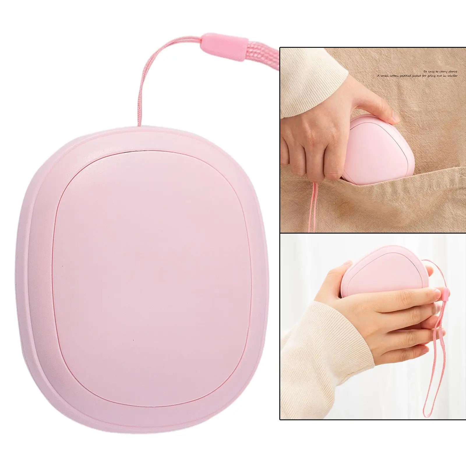 Cute Hand Warmer -Sided Heating Rechargeable Hand Holding Lanyard 1200mAh