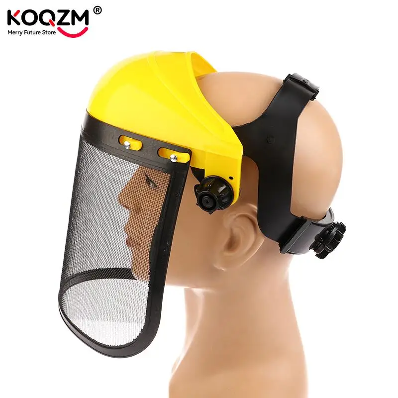 Garden Grass Trimmer Safety Helmet Full Face Mesh Visor for Logging Brush Cutter