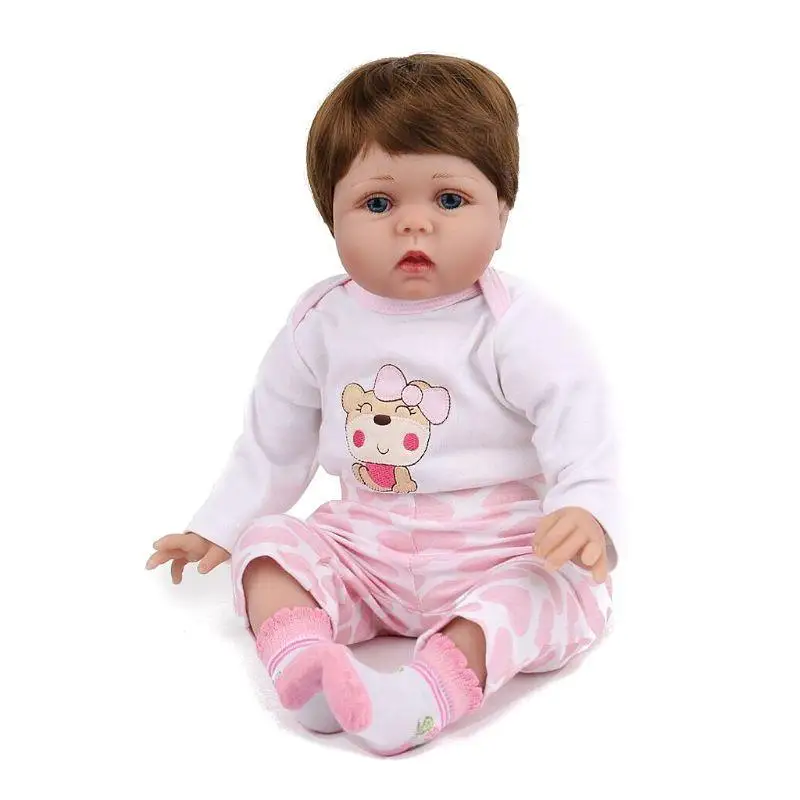 

55cm Realistic Reborn for Doll Soft Silicone Toddler Babies Girl Pacifier Lifelike Handmade Christmas Gift