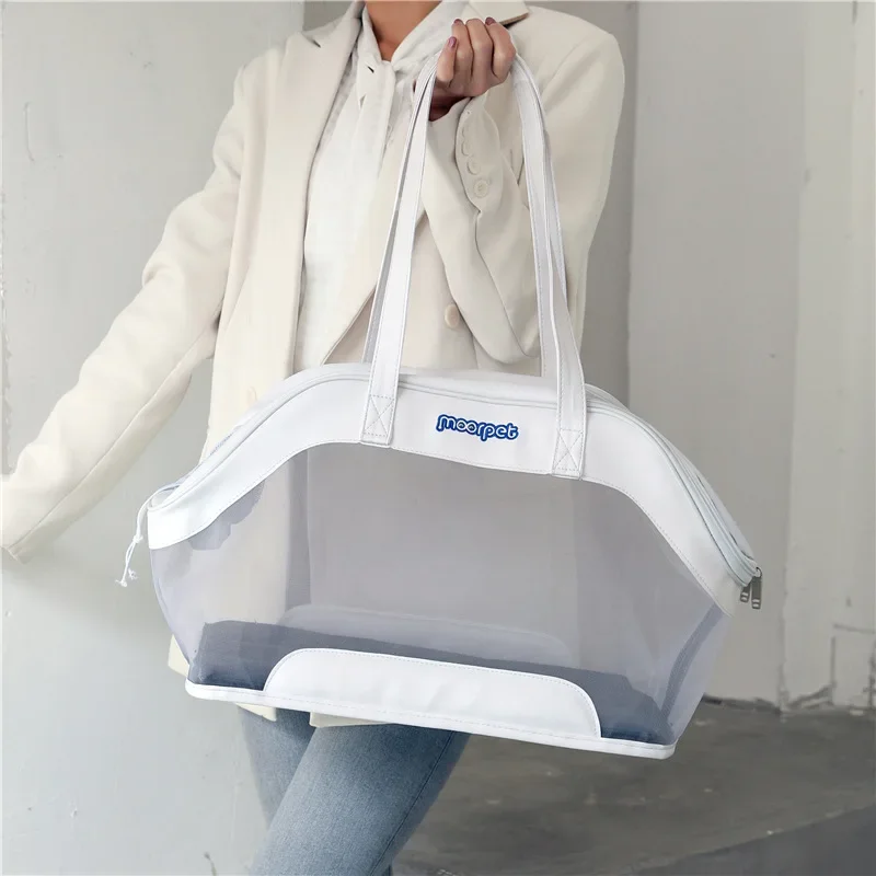 Pet Carrier Bag Pet Carrier Backpack Pet Bag Cat Bag Pet Bag Transparent Fashion Breathable Dog Out Portable Hand-carrying Space Capsule Cat Cage Food Dog backpack