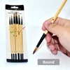 24pcs Professional Artist Paint Brush Set Include Round Filbert Flat Angle Fine Detail Brushes Premium Nylon Brush for Painting 6