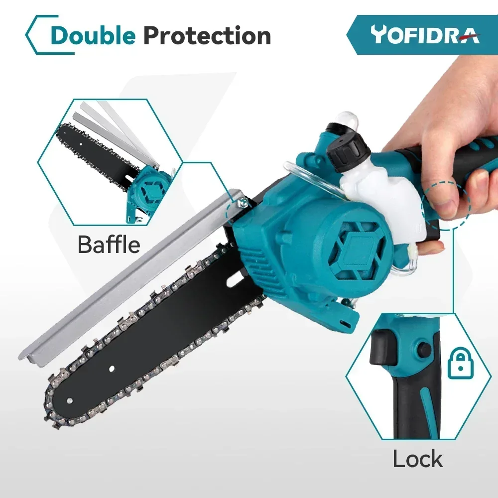 18V 6 Inch Brushless Electric Saw Mini Chainsaw Electric Chainsaw Electric Saw with Adjustable Oil Can Handheld Cordless Logging Saw Branch Cutting Tool Chainsaw